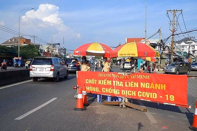 Một chốt phòng chống dịch COVID-19 tại TP Hồ Chí Minh.