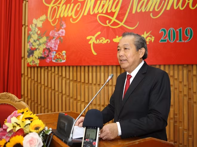 Phó Thủ tướng Thường trực Chính phủ Trương Hoà Bình phát biểu chỉ đạo tại buổi làm việc