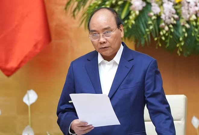 Thủ tướng Nguyễn Xuân Phúc phát biểu tại phiên họp