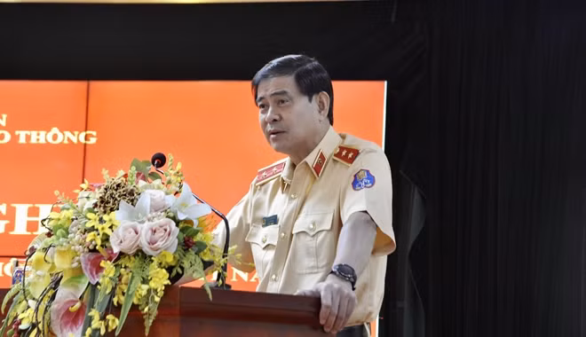 Trung tướng Vũ Đỗ Anh Dũng phát biểu tại Hội nghị