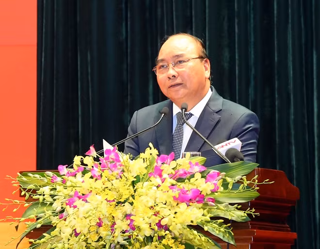 Thủ tướng Nguyễn Xuân Phúc phát biểu tại Hội nghị.