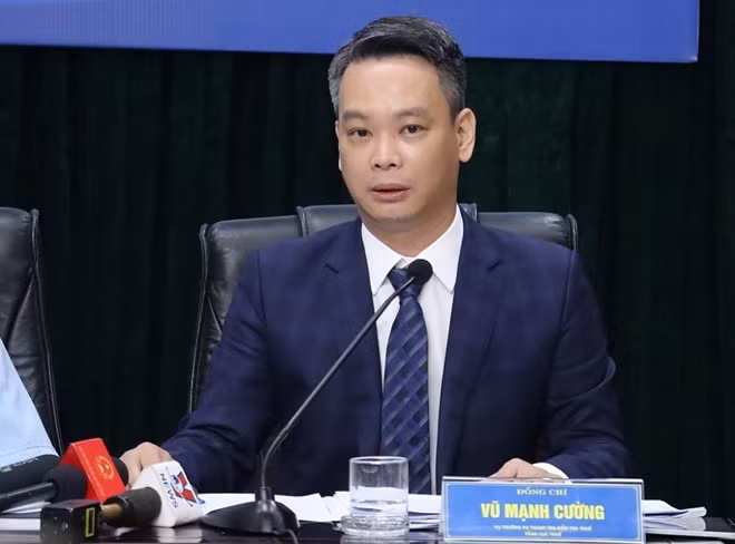 Ông Vũ Mạnh Cường,Vụ trưởng Vụ thanh tra kiểm tra (Tổng cục Thuế)