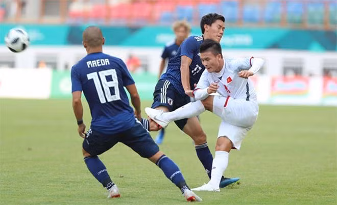Quang Hải từng chọc thủng lưới Nhật Bản ở Asiad 2018.