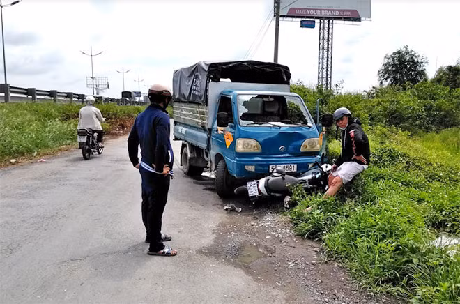 Hiện trường vụ tai nạn.