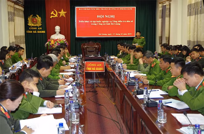 Lãnh đạo Công an tỉnh Hà Giang phát biểu chỉ đạo tại Hội nghị.