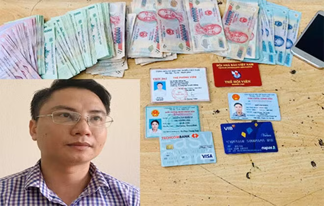 Đối tượng Ngô Văn Khích và tang vật vụ án.