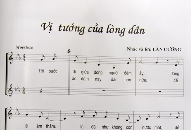 Các tác phẩm âm nhạc ca ngợi hình ảnh vị tướng văn võ song toàn, tấm gương đạo đức ngời sáng của Đại tướng Võ Nguyên Giáp.