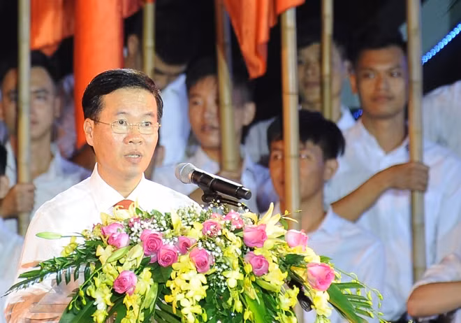 Đồng chí Võ Văn Thưởng phát biểu tại chương trình.
