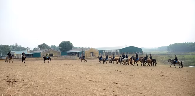 Đoàn CSCĐ Kỵ binh đóng tại xã Bình Sơn, TP Sông Công, tỉnh Thái Nguyên.