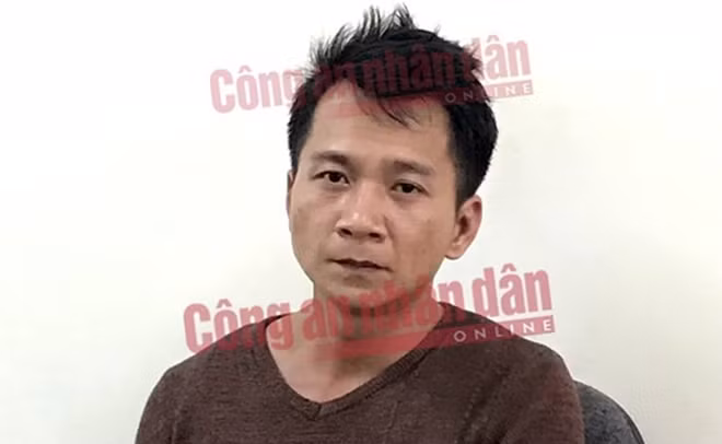 Vương Văn Hùng sau khi bị bắt giữ.