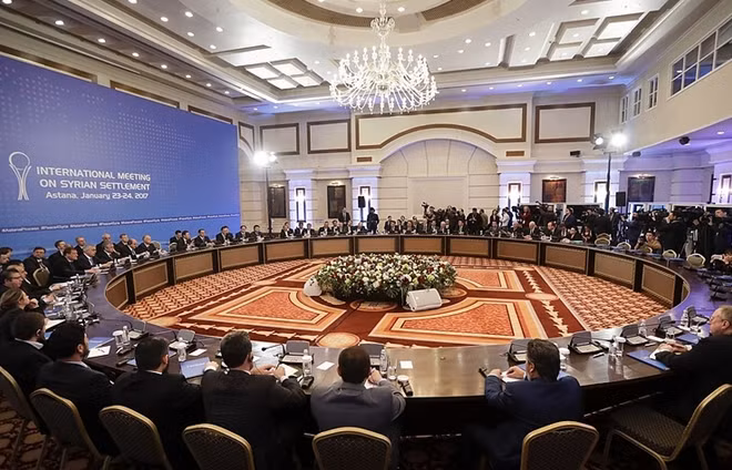 Quang cảnh cuộc hòa đàm Astana (Ảnh: TASS)