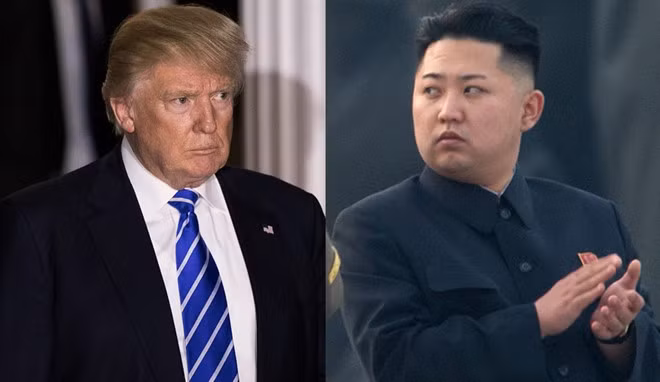 Tổng thống Mỹ Donald Trump (trái) và lãnh đạo CHDCND Triều Tiên Kim Jong Un. Ảnh: Reuters Tổng thống Mỹ Donald Trump (trái) và lãnh đạo CHDCND Triều Tiên Kim Jong Un. Ảnh: Reuters