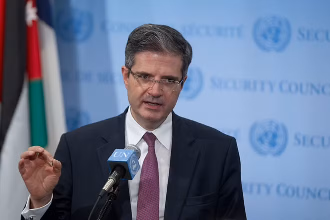 Đại sứ Cộng hòa Pháp tại Liên hợp Quốc Francois Delattre (Ảnh: Liên hợp quốc)