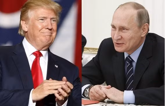 Tổng thống Mỹ Donald Trump (trái) và Tổng thống Nga Putin