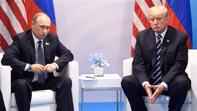 Tổng thống Nga Putin và Tổng thống Mỹ Trump tại Hội nghị G20 ở Đức năm 2017. Ảnh: AFP