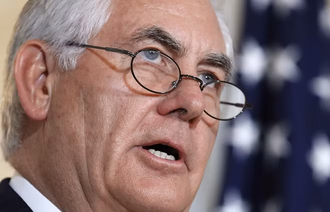 Ngoại trưởng Mỹ Rex Tillerson. Ảnh: AP