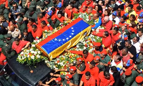 Cử hành tang lễ ông Hugo Chavez.