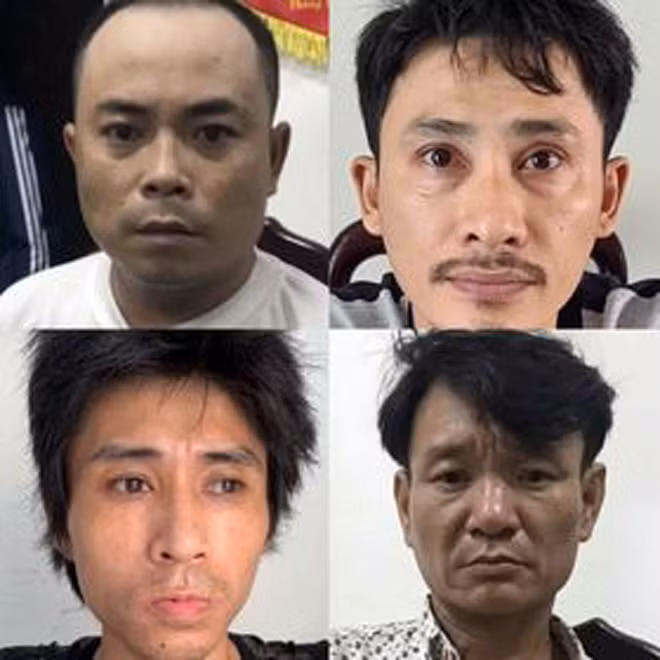 4 đối tượng chủ chốt trong nhóm "đá xế" chuyên nghiệp. Ảnh : Hữu Toàn 4 đối tượng chủ chốt trong nhóm "đá xế" chuyên nghiệp. Ảnh : Hữu Toàn