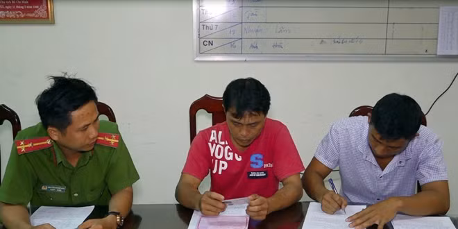 Cơ quan chức năng làm việc với Quốc và Út.