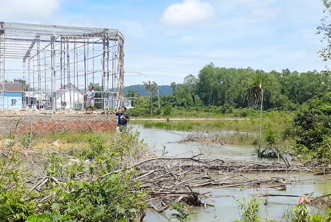 Khu vực phát hiện thi thể cháu T.