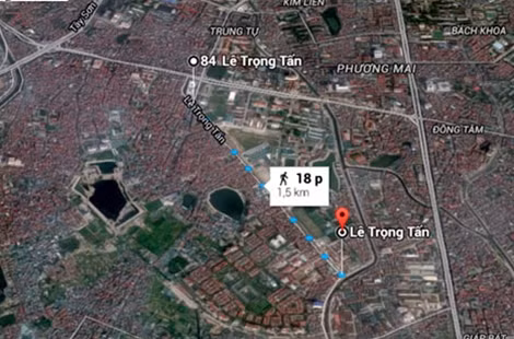 Bản đồ vị trí đường Lê Trọng Tấn.