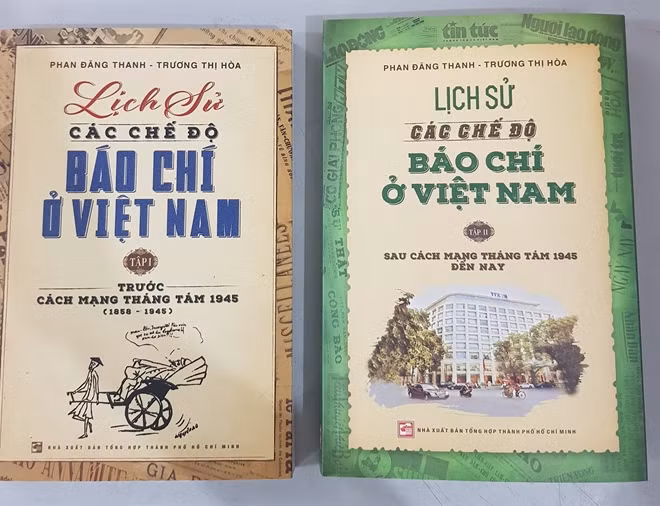 Hai tác giả sách "Lịch sử các chế độ báo chí ở Việt Nam" cũng tham gia giao lưu với bạn đọc dịp này
