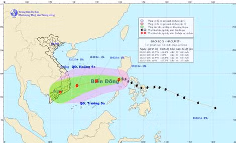 Bão Hagupit đã giảm xuống cấp 8.