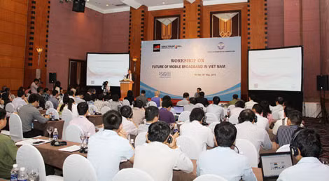Toàn cảnh Hội thảo “Tương lai của di động băng rộng tại Việt Nam” ngày 26/5.