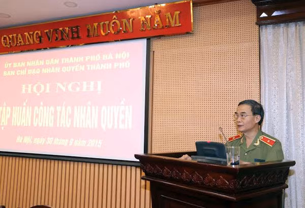 Thiếu tướng Phạm Xuân Bình phát biểu tại Hội nghị. Thiếu tướng Phạm Xuân Bình phát biểu tại Hội nghị.