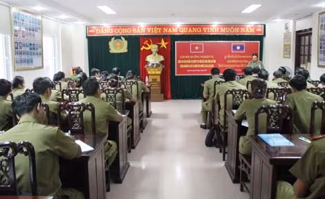 Toàn cảnh lễ bế giảng lớp tập huấn.