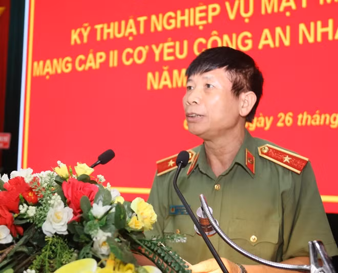 Thiếu tướng Đào Mạnh Tuấn, phát biểu khai mạc Hội thi.