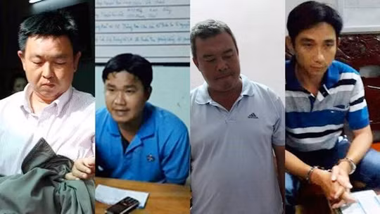 Các bị can Anh, Minh, Duy và Cần