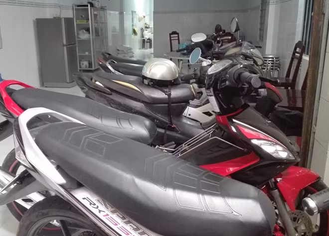 4 chiếc xe mô tô mà Khanh trộm được.