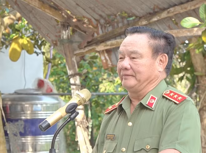Thượng tướng Nguyễn Khánh Toàn, nguyên Thứ trưởng Thường trực Bộ Công an phát biểu tại lễ khánh thành.