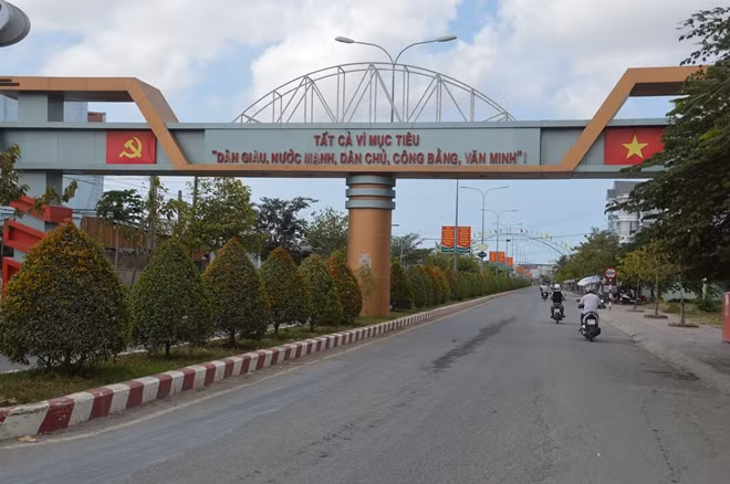Một góc thị xã biển Vĩnh Châu (Sóc Trăng).