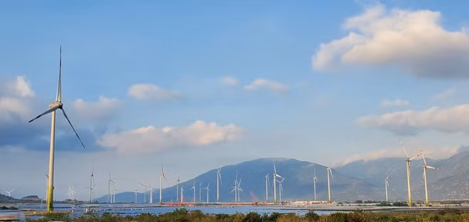 Nhà máy điện gió của Trungnam Group tại tỉnh Ninh Thuận.