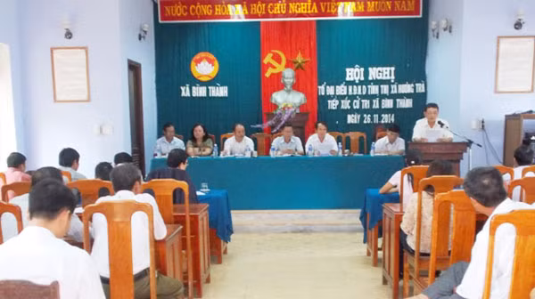 Vấn đề thiếu đất sản xuất được người dân Bình Thành nhiều lần đưa ra trong các cuộc tiếp xúc cử tri.