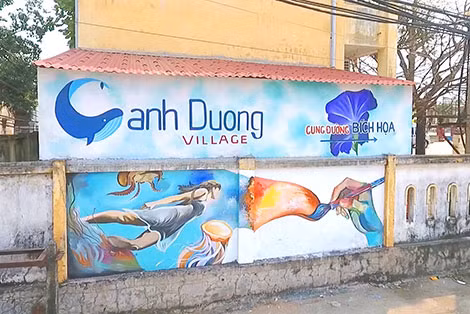 Điểm bắt đầu của cung đường bích họa. Điểm bắt đầu của cung đường bích họa.