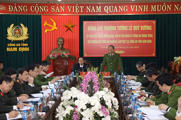 Thứ trưởng Lê Quý Vương phát biểu kết luận tại buổi kiểm tra.