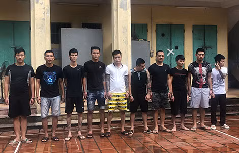 Các đối tượng gây rối trật tự công cộng, cố ý gây thương tích bị Công an Bắc Ninh bắt giữ.