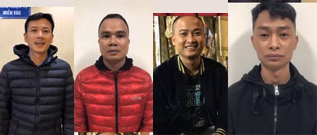 Các đối tượng tại cơ quan Công an. Các đối tượng tại cơ quan Công an.