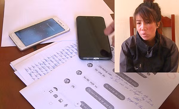 Đối tượng Nguyễn Thị Thu Thương và tang vật vụ án.