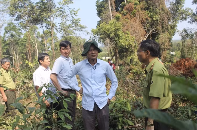 Ông Chánh cùng các đơn vị liên quan kiểm tra khu vực Đồi 90.