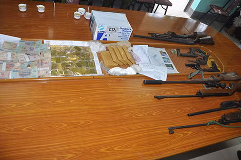 Tang vật thu được trong quá trình phá án.