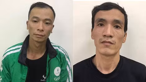 Hai đối tượng giả tài xế grab trộm cắp tài sản bị bắt giữ.