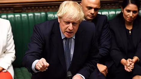 Thủ tướng Boris Johnson phát biểu tại Quốc hội.