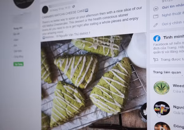 Mạng xã hội facebook rao bán công khai bánh cần sa.