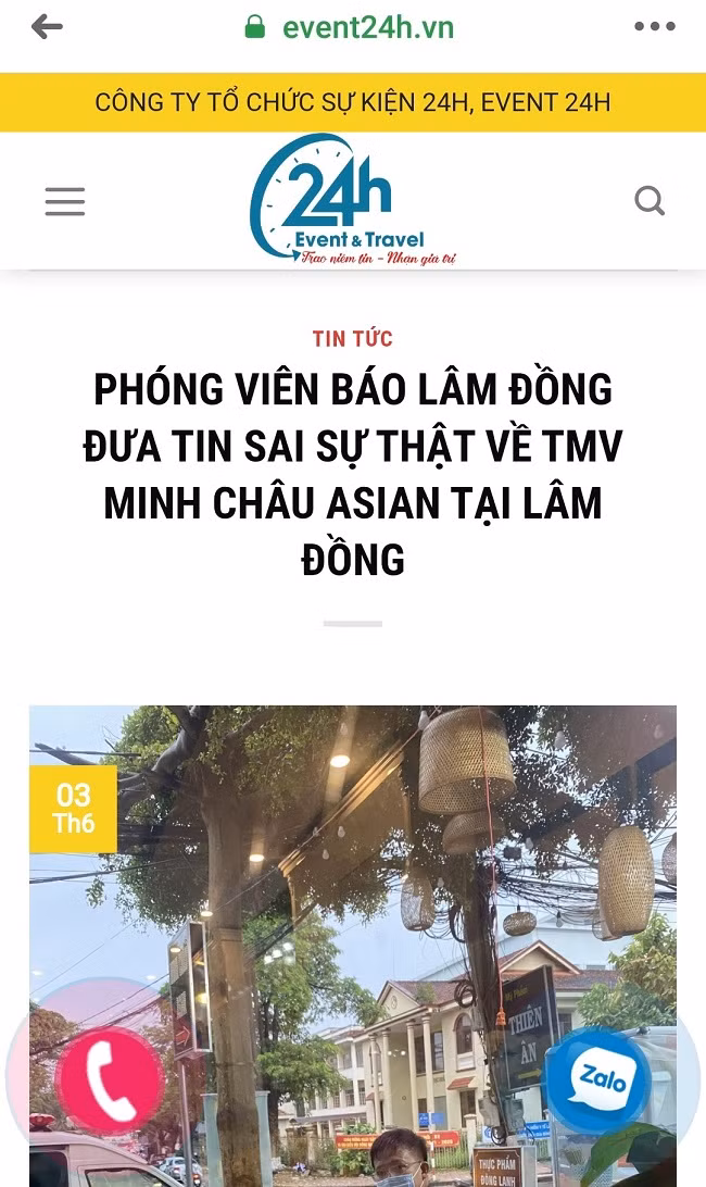 Bài viết đăng trên trang event24h.vn