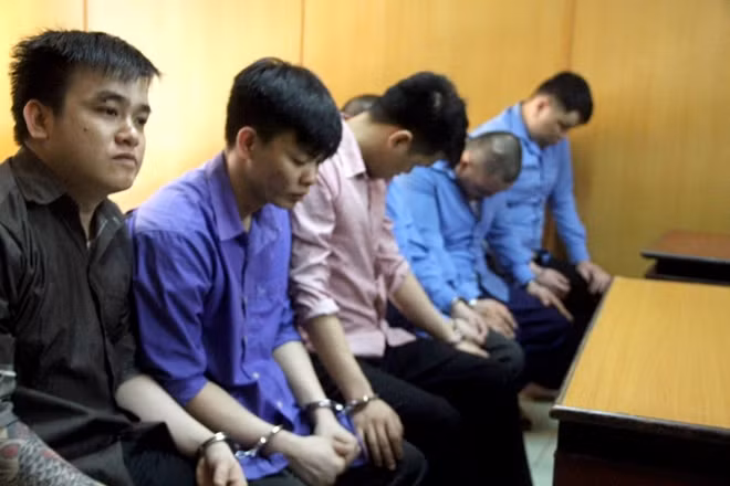 Các bị cáo tại phiên xử