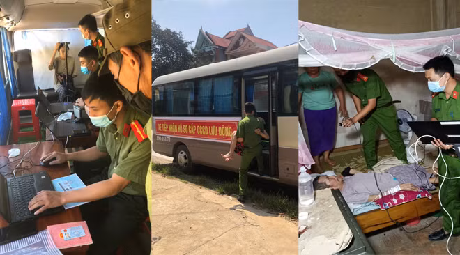 Công an huyện Yên Định dùng xe ô tô lưu động cấp CCCD gắn chíp cho người cao tuổi tại Bệnh viện đa khoa huyện Yên Định. Công an huyện Yên Định dùng xe ô tô lưu động cấp CCCD gắn chíp cho người cao tuổi tại Bệnh viện đa khoa huyện Yên Định.